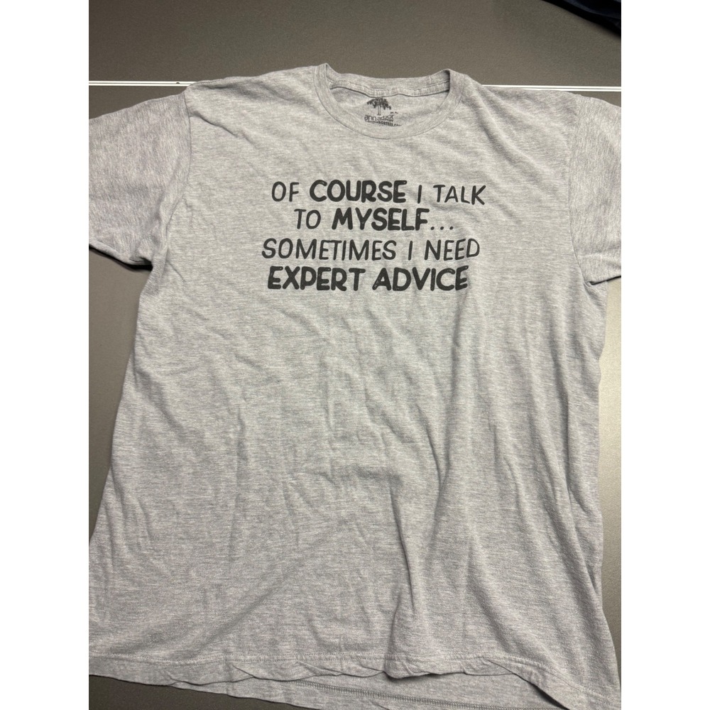 Ann Arbor T-Shirt Co‎ Gray Funny Graphic Tee Expert Advice Mens XL